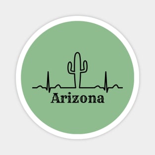 Arizona - Saguaro Cacti - Heartbeat Magnet